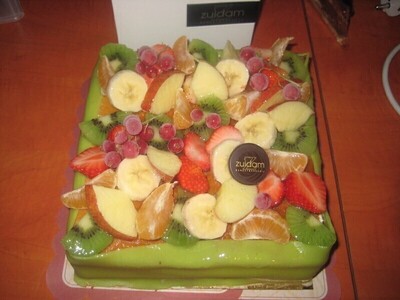 Vruchtentaart vierkant